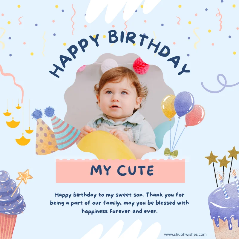 1st Birthday Messages for Son